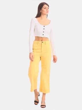 Gap high rise wide leg crop pants